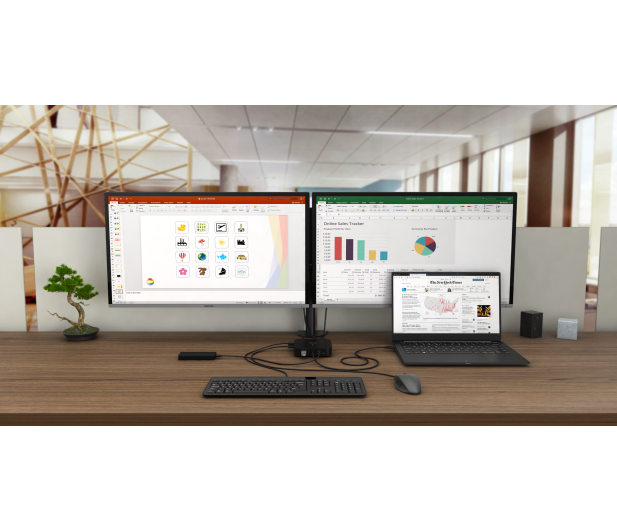 i-tec USB-C Dual Display Dock 1x DP 1x HDMI PD 100W+ zasilacz 100W - 708314 - zdjęcie 5